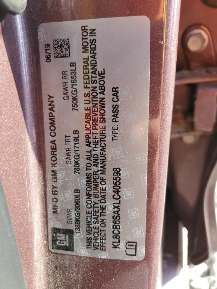 KL8CB6SAXLC405598 CHEVROLET SPARK 2020