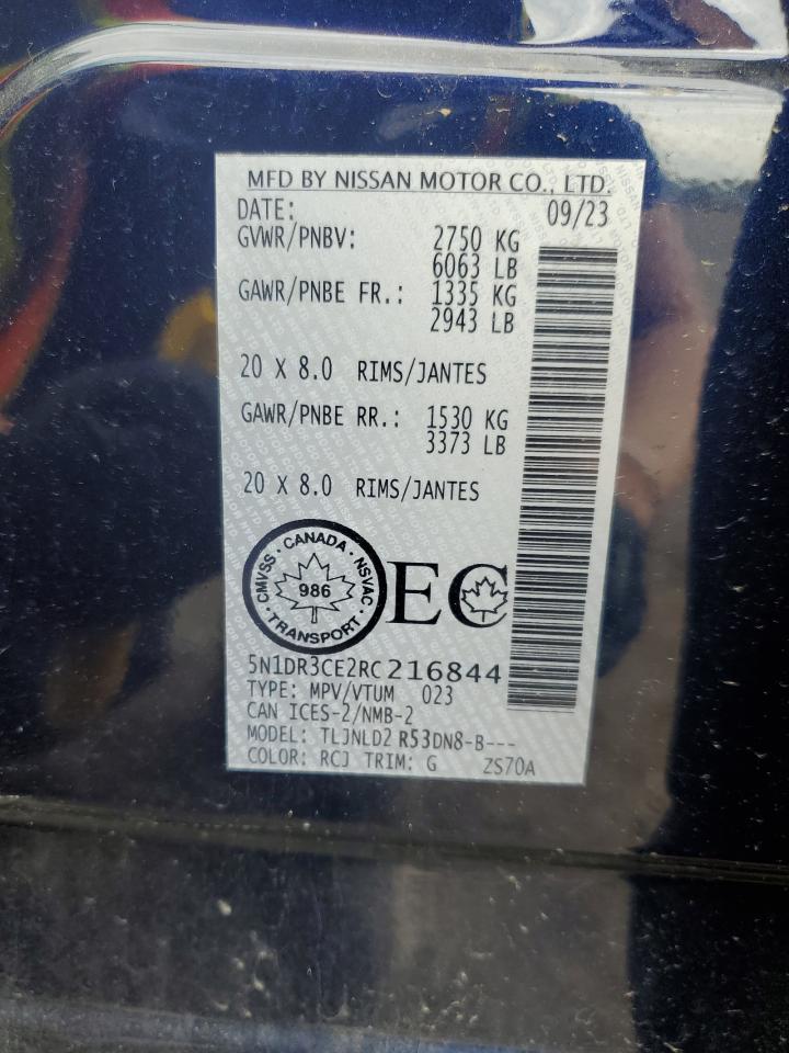 5N1DR3CE2RC216844 NISSAN PATHFINDER 2024