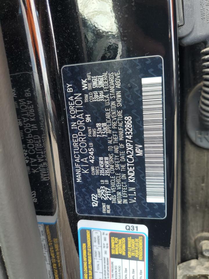 2023 Kia Seltos Sx VIN: KNDETCA2XP7432868 Lot: 53507855