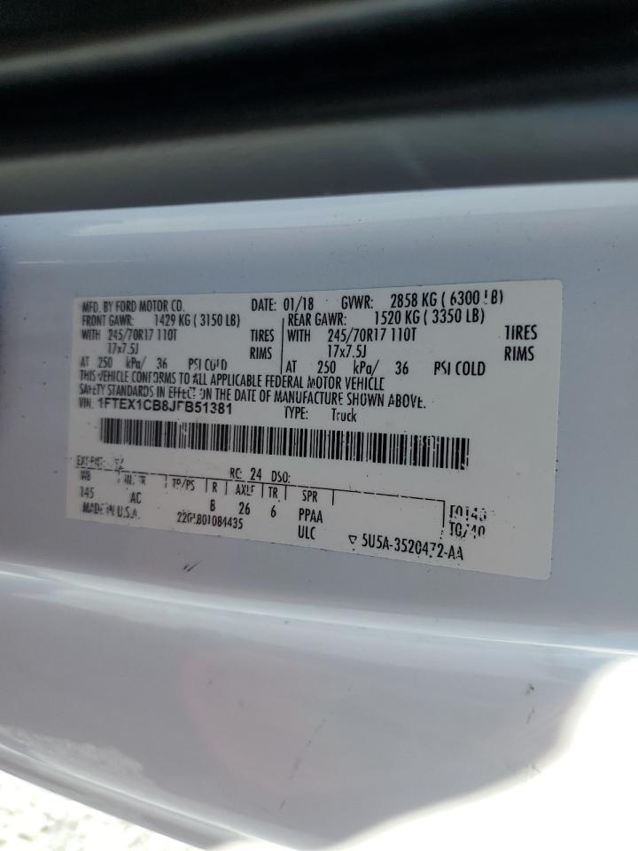 1FTEX1CB8JFB51381 FORD F-150 2018