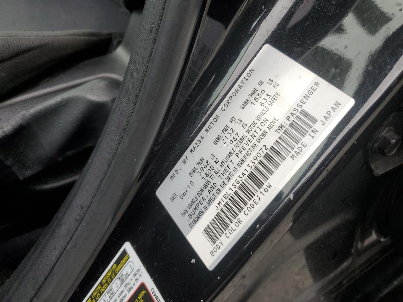 2010 Mazda 3 I VIN: JM1BL1SG3A1339072 Lot: 56739015