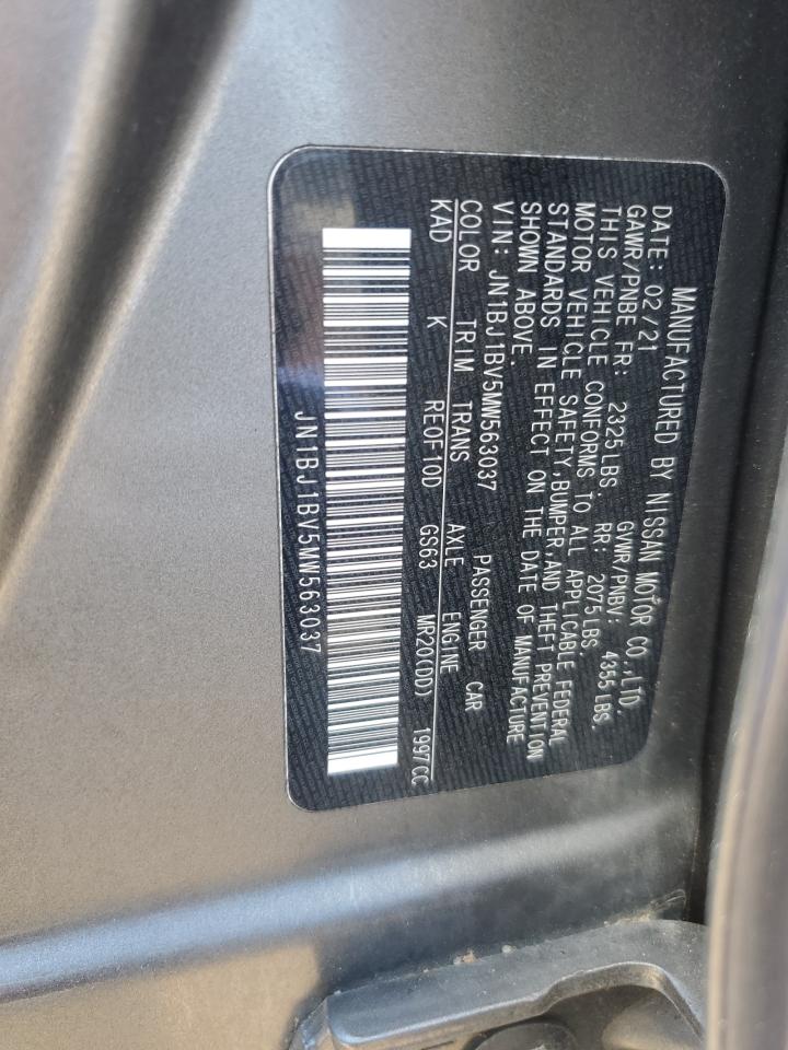 2021 Nissan Rogue Sport Sv VIN: JN1BJ1BV5MW563037 Lot: 57482465