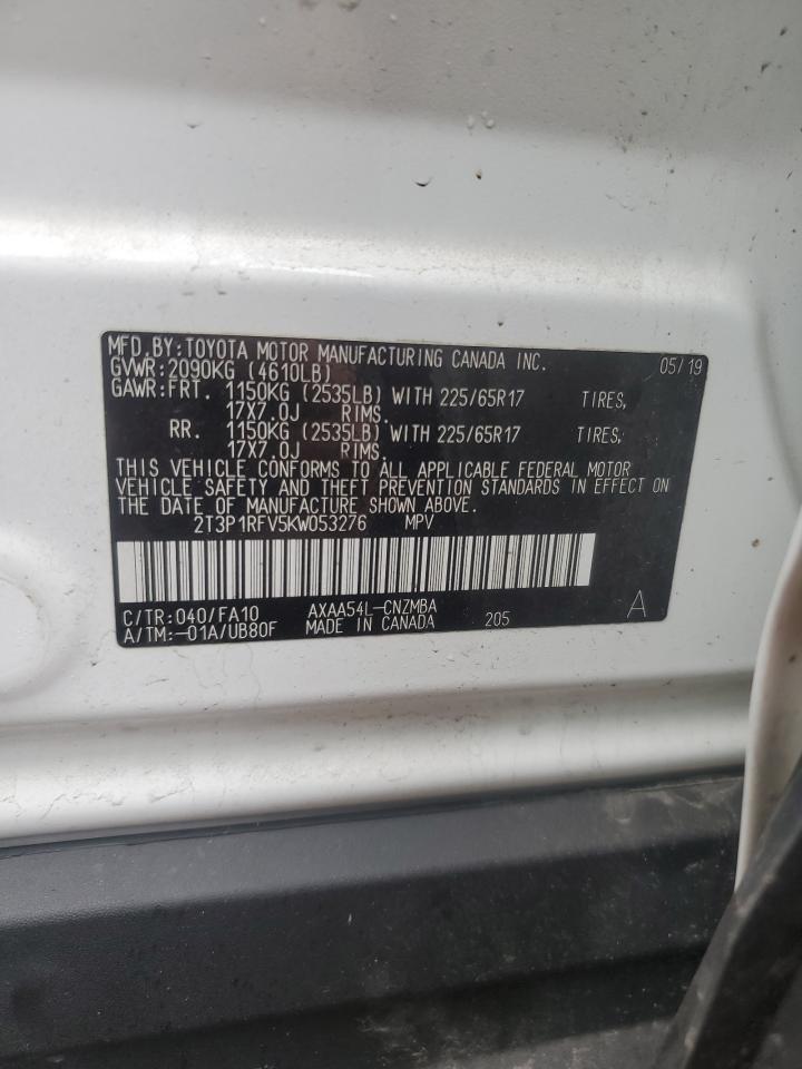 2T3P1RFV5KW053276 TOYOTA RAV4 2019