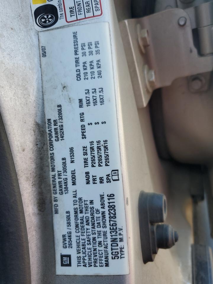 2007 Hummer H3 VIN: 5GTDN13E678238116 Lot: 55759035