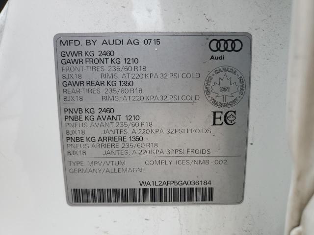 2016 AUDI Q5 PREMIUM PLUS  