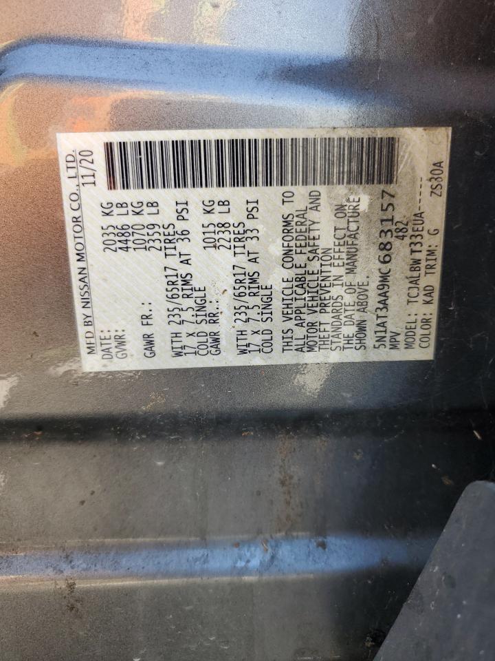 5N1AT3AA9MC683157 NISSAN ROGUE 2021