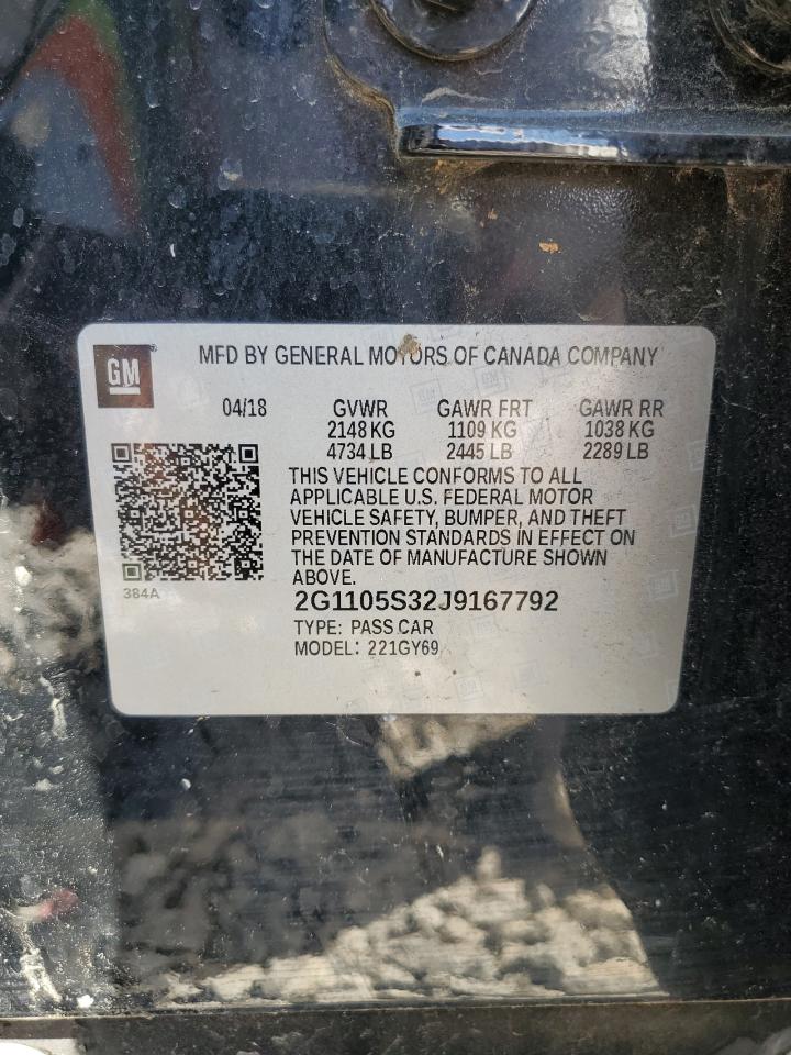 2G1105S32J9167792 CHEVROLET IMPALA 2018