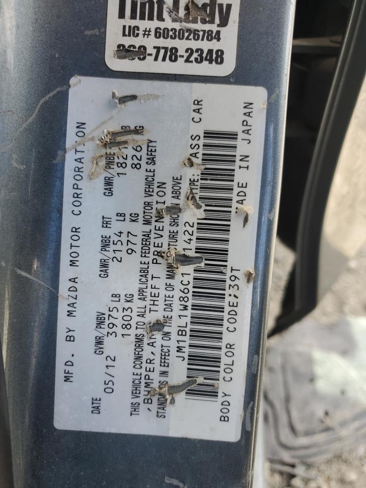 2012 Mazda 3 I VIN: JM1BL1W86C1661422 Lot: 56920575
