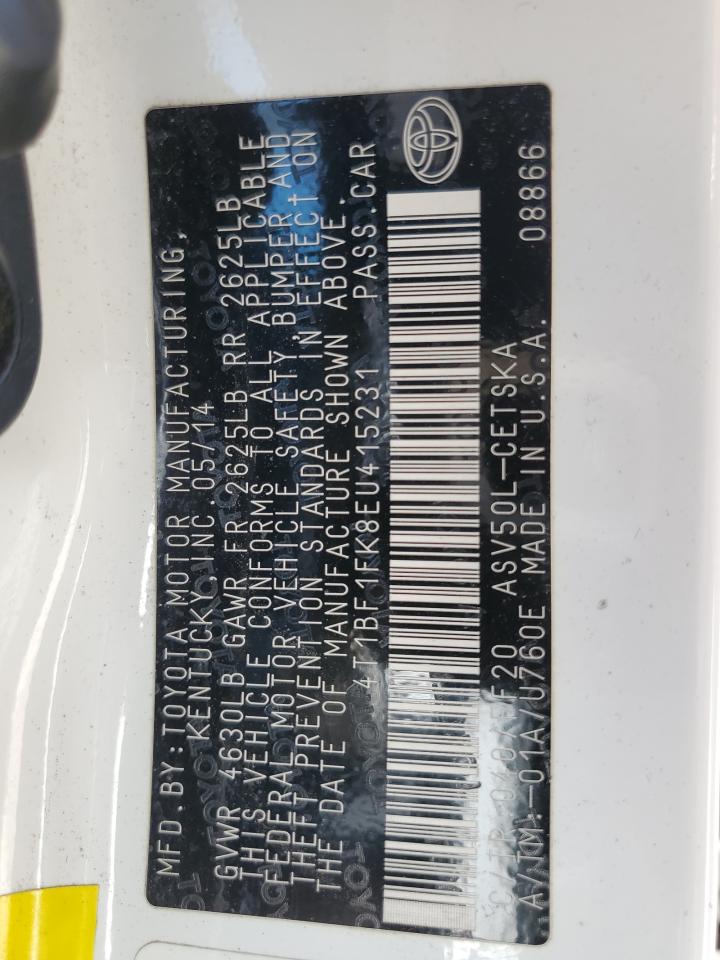 2014 Toyota Camry L VIN: 4T1BF1FK8EU415231 Lot: 56644675