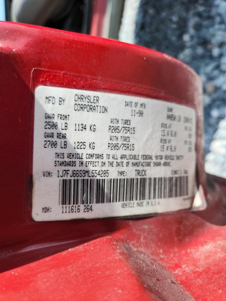 1991 Jeep Comanche Eliminator VIN: 1J7FJ66S9ML554285 Lot: 59212325