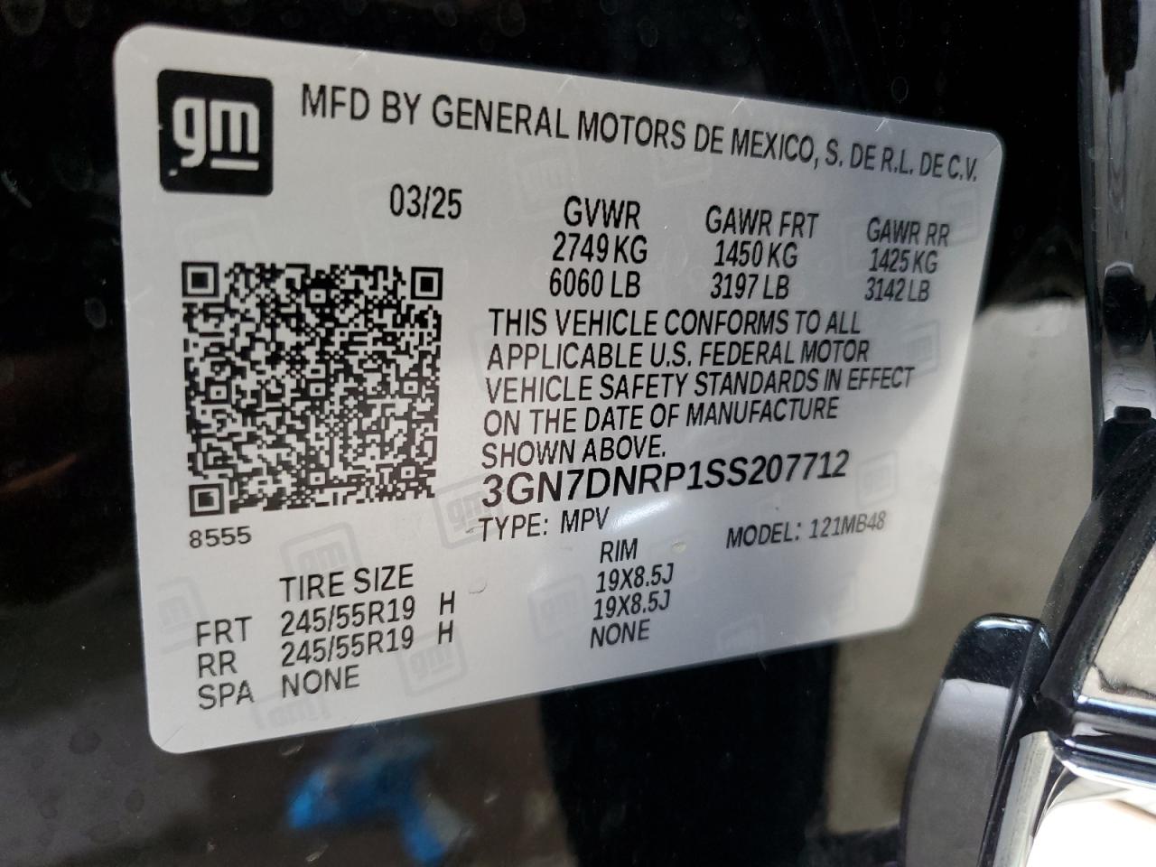 3GN7DNRP1SS207712 CHEVROLET EQUINOX 2025