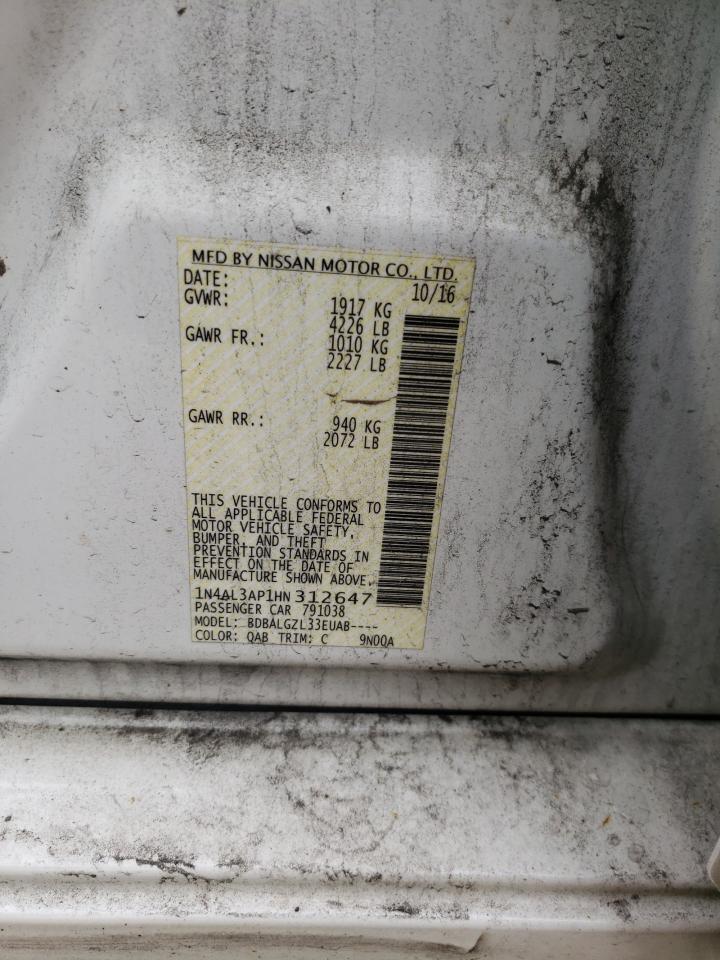 1N4AL3AP1HN312647 NISSAN ALTIMA 2017