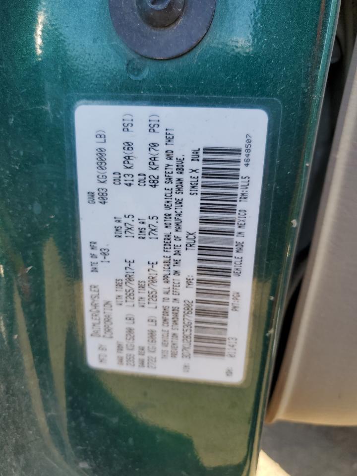 3d7ku28c53g776802 3D7KU28C53G776802 2003 Dodge Ram 2500 St