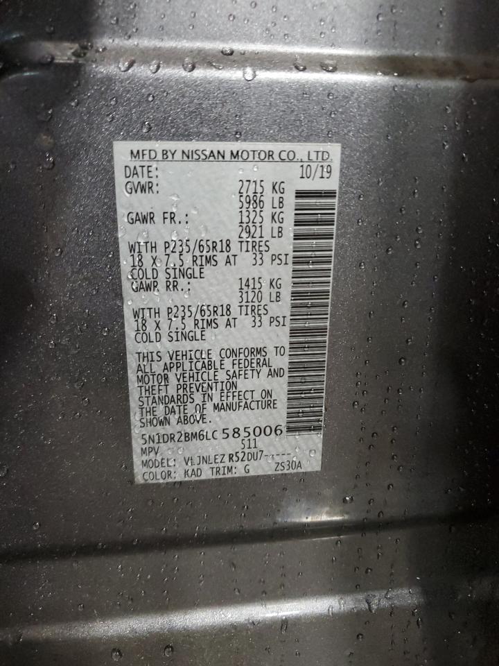 5N1DR2BM6LC585006 NISSAN PATHFINDER 2020