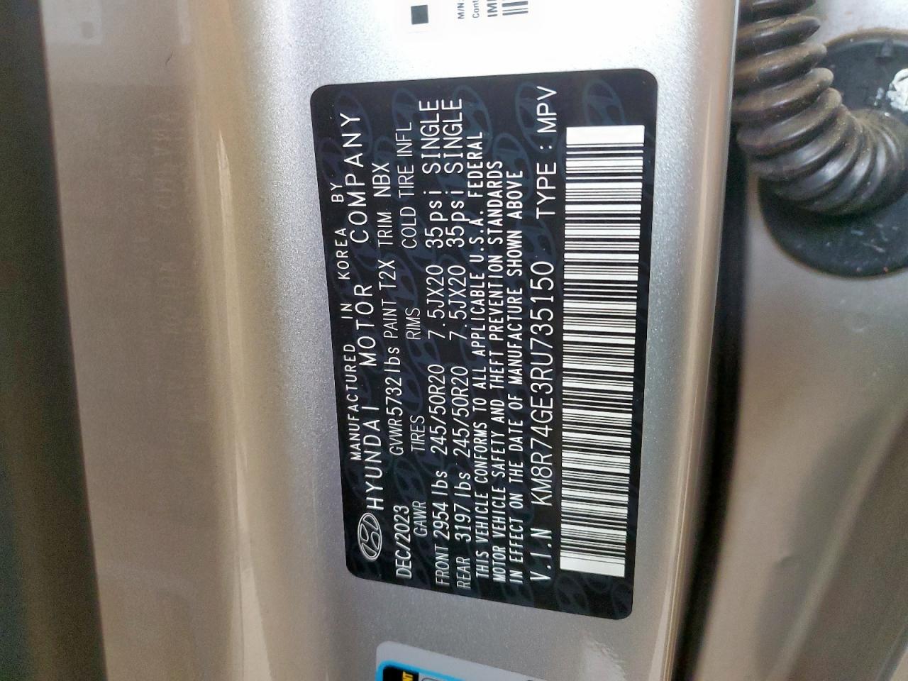 2024 Hyundai Palisade Calligraphy VIN: KM8R74GE3RU735150 Lot: 57287815