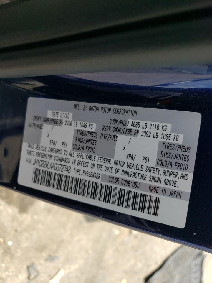 2010 Mazda 5 VIN: JM1CR2WL4A0372748 Lot: 56359775