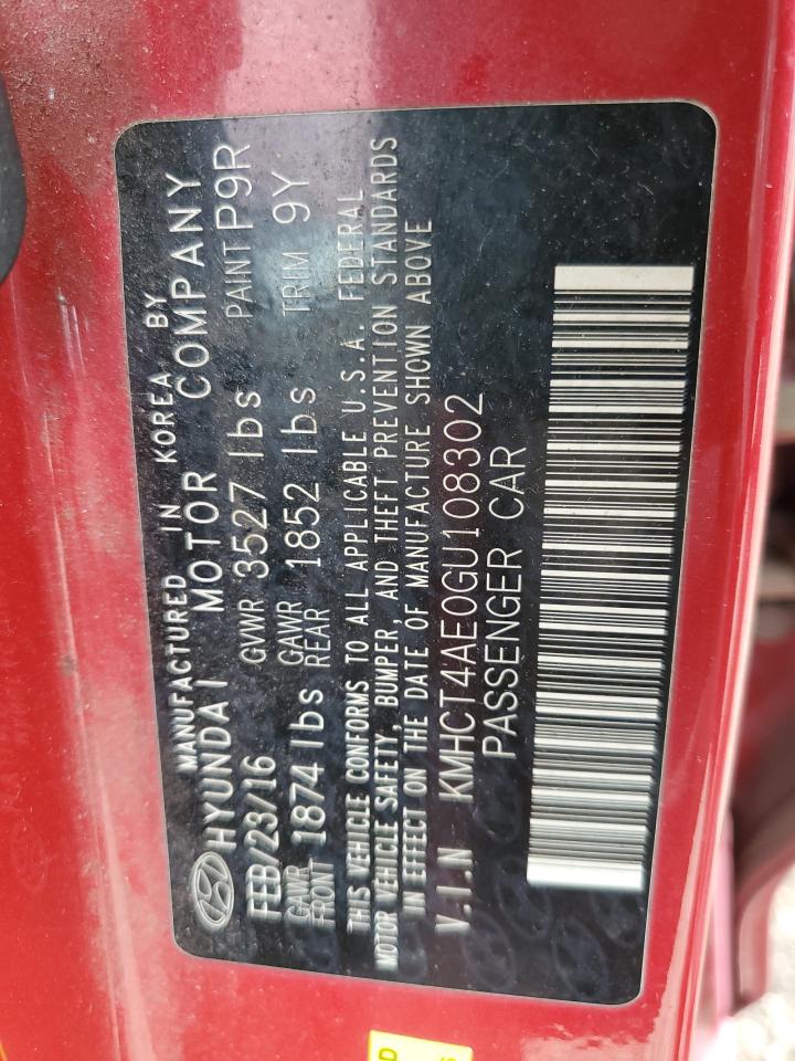 2016 Hyundai Accent Se VIN: KMHCT4AE0GU108302 Lot: 56210345