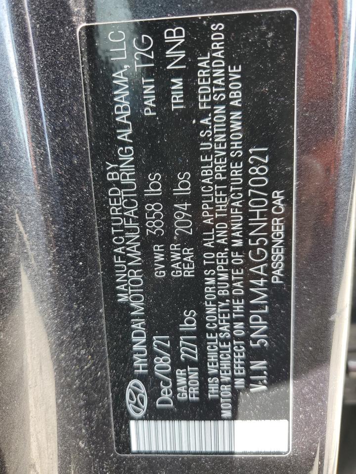 2022 Hyundai Elantra Sel VIN: 5NPLM4AG5NH070821 Lot: 56061005