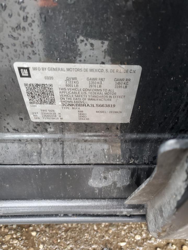 3GNKBBRA3LS663819 CHEVROLET BLAZER 2020