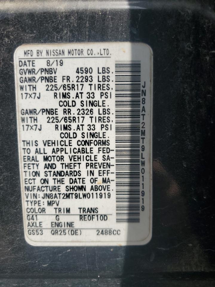 JN8AT2MT9LW011919 NISSAN ROGUE 2020