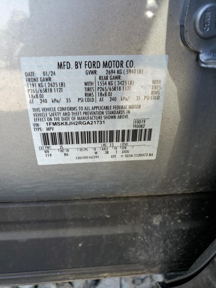 1FMSK8JH2RGA21731 FORD EXPLORER 2024