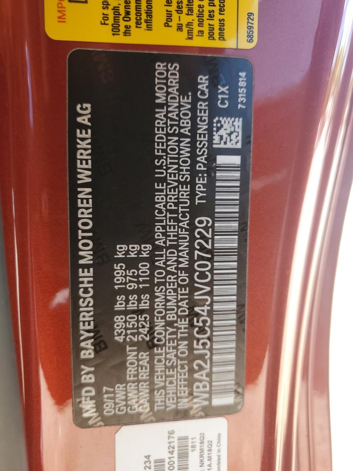 2018 BMW M240I VIN: WBA2J5C54JVC07229 Lot: 59160925