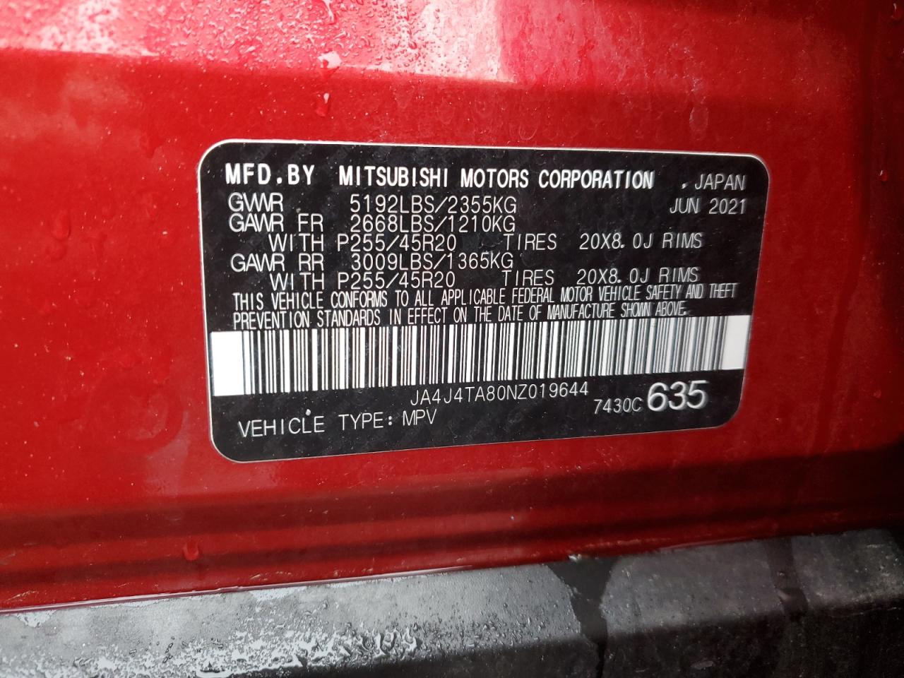 2022 Mitsubishi Outlander Es VIN: JA4J4TA80NZ019644 Lot: 56687175