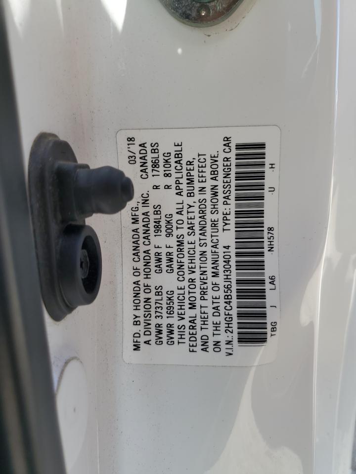 2HGFC4B56JH304014 HONDA CIVIC 2018