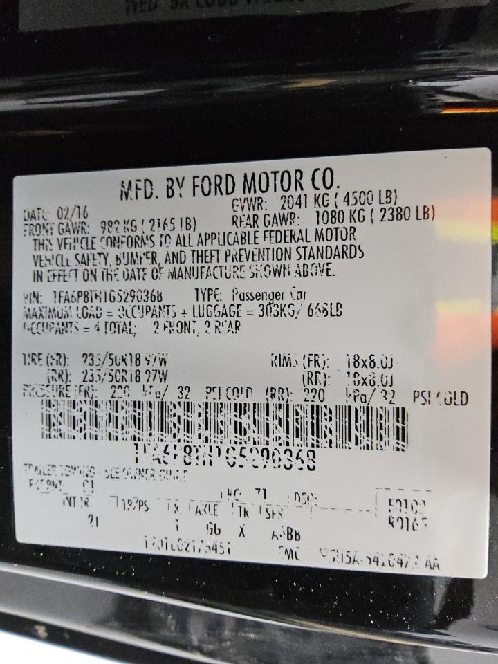 1FA6P8TH1G5290368 FORD ALL Models 2016