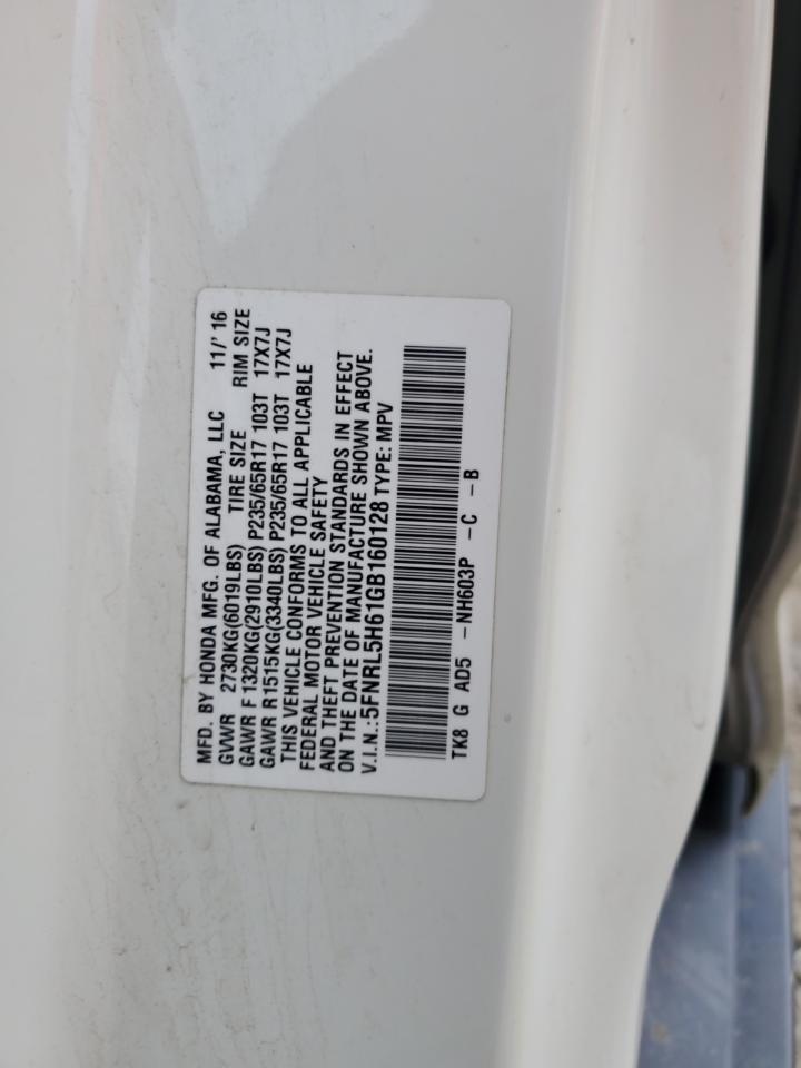 5FNRL5H61GB160128 HONDA All Models 2016