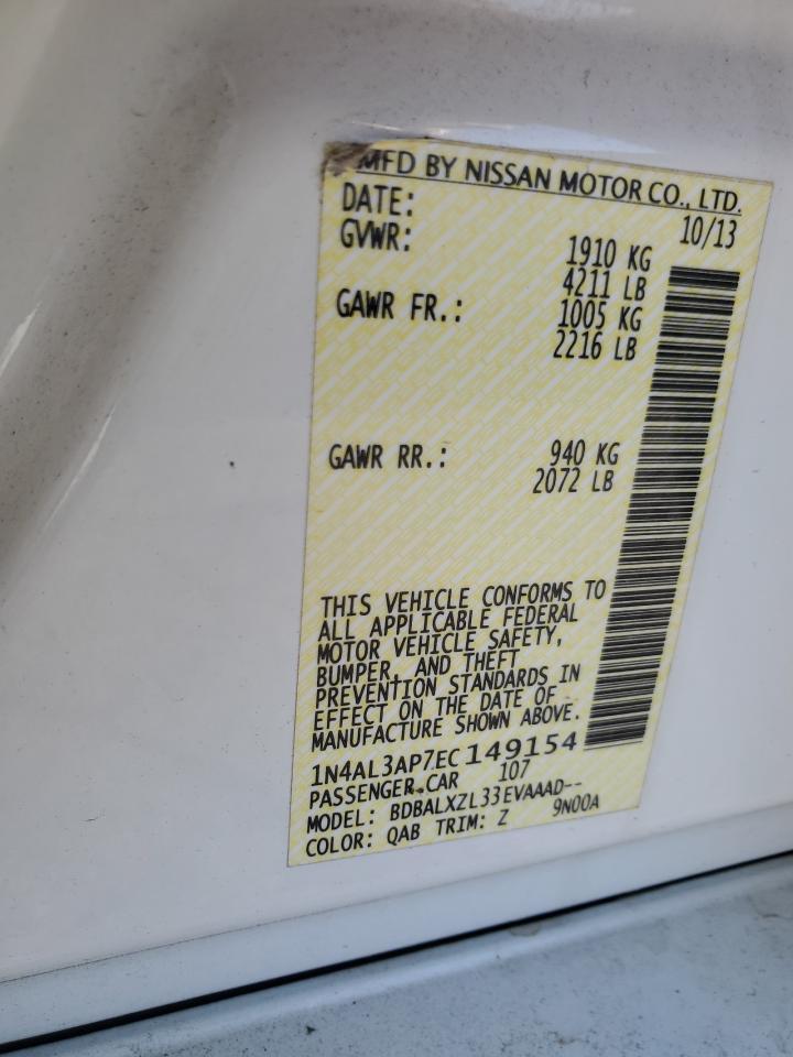 1N4AL3AP7EC149154 2014 Nissan Altima 2.5