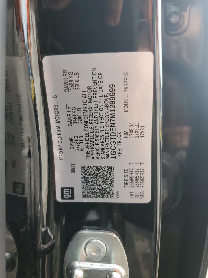 1GCGTDEN7M1289699 CHEVROLET COLORADO 2021