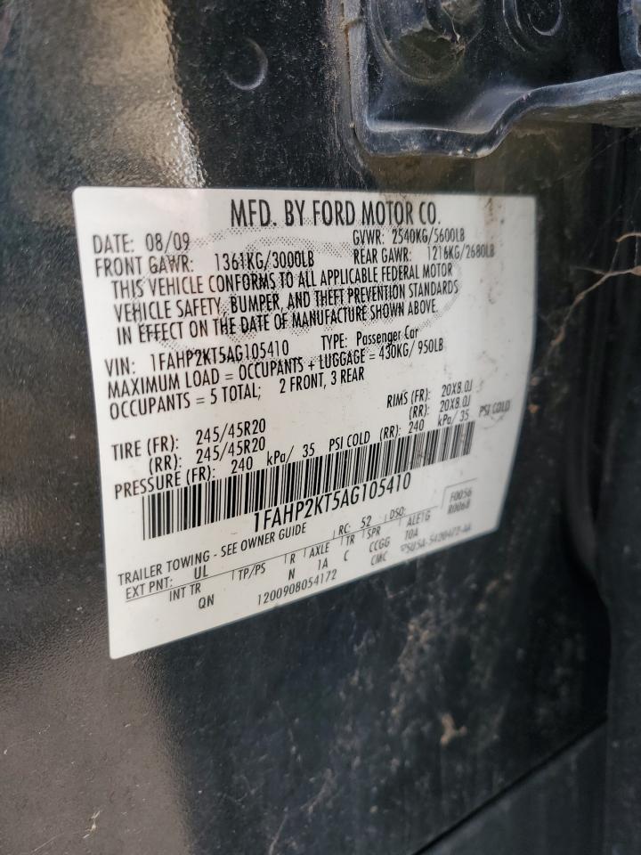 2010 Ford Taurus Sho VIN: 1FAHP2KT5AG105410 Lot: 55343835
