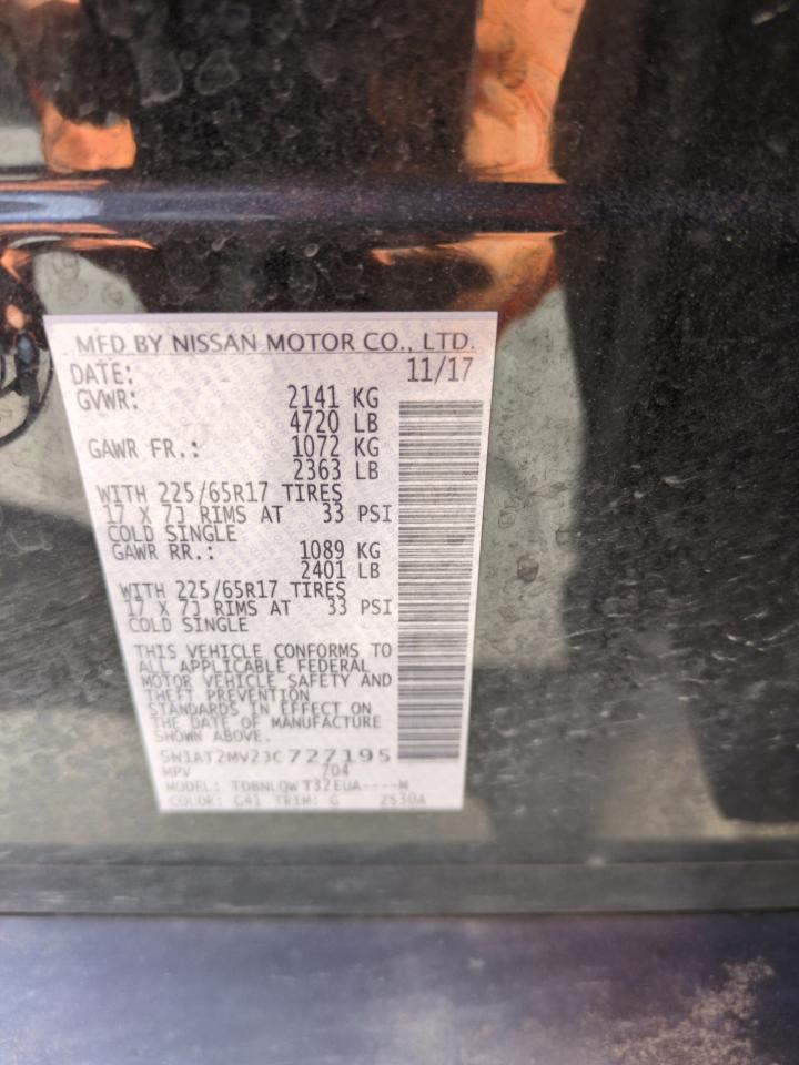 5N1AT2MV2JC727195 NISSAN ROGUE 2018