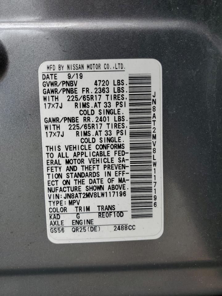 JN8AT2MV8LW117196 NISSAN ROGUE 2020
