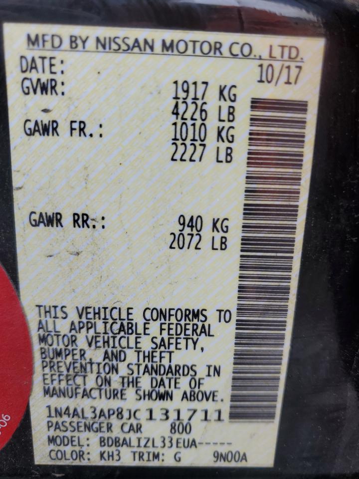 1N4AL3AP8JC131711 NISSAN ALTIMA 2018