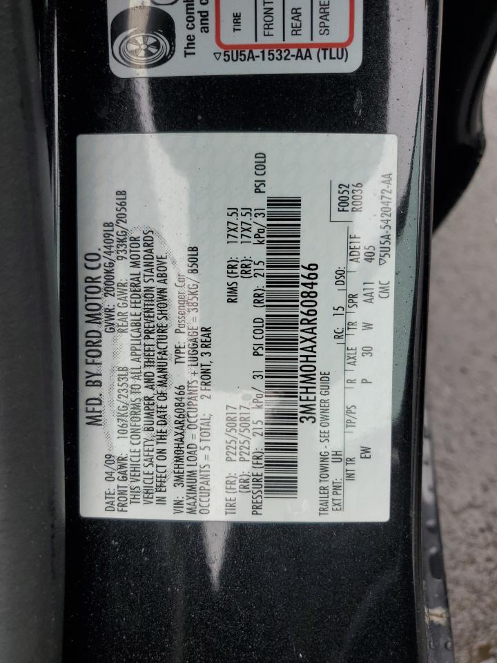 2010 Mercury Milan VIN: 3MEHM0HAXAR608466 Lot: 56481315