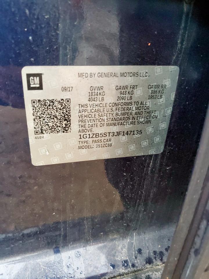 1G1ZB5ST3JF147135 CHEVROLET MALIBU 2018
