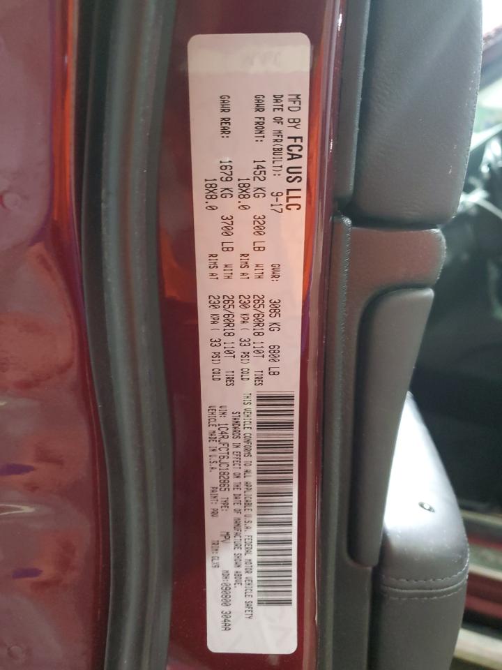 1C4RJFCT6JC182865 JEEP GRAND CHER 2018
