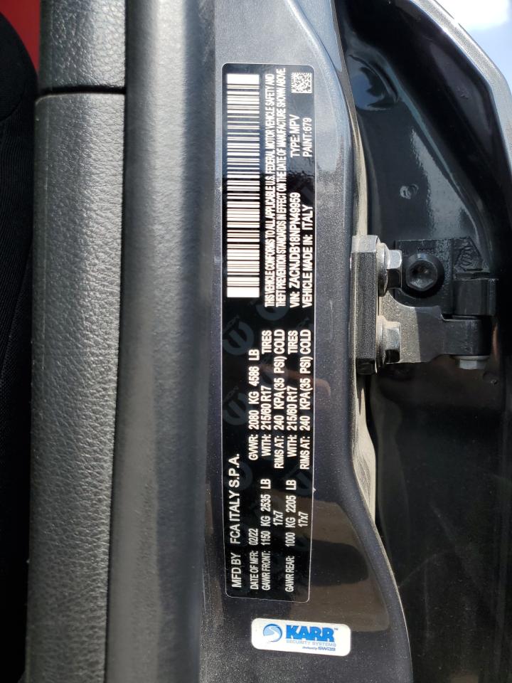 2022 Jeep Renegade Latitude VIN: ZACNJDB18NPN49959 Lot: 57096515