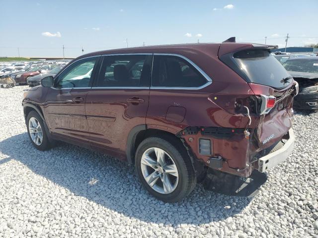  TOYOTA HIGHLANDER 2015 Czerwony