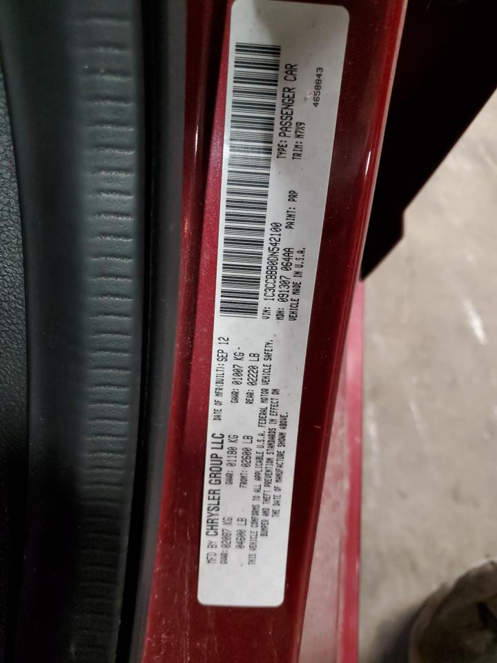 2013 Chrysler 200 Touring VIN: 1C3CCBBB0DN542100 Lot: 56347095