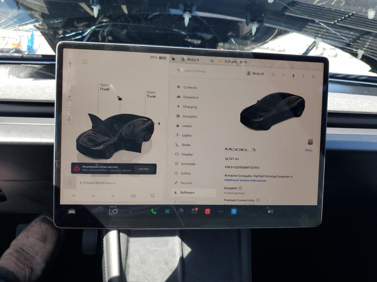 2024 Tesla Model 3 VIN: 5YJ3E1EA9RF727173 Lot: 58164915