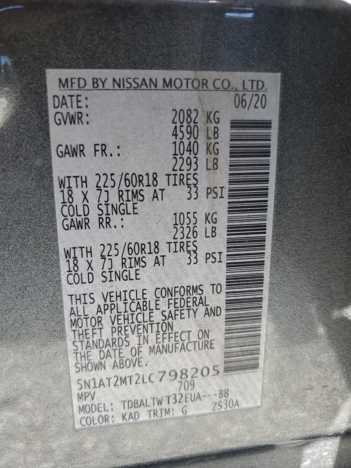 5N1AT2MT2LC798205 NISSAN ROGUE 2020