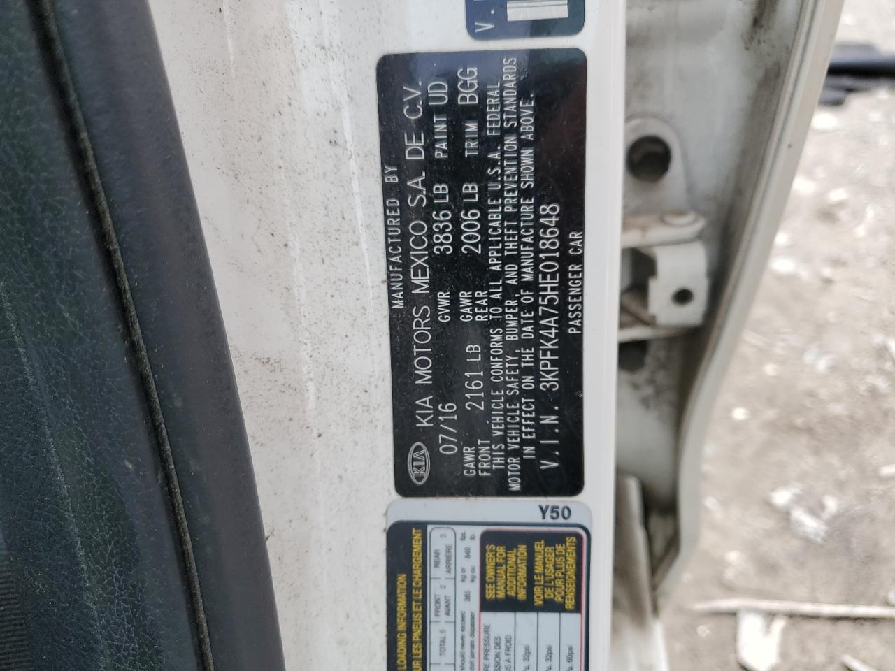 2017 Kia Forte Lx VIN: 3KPFK4A75HE018648 Lot: 56928315