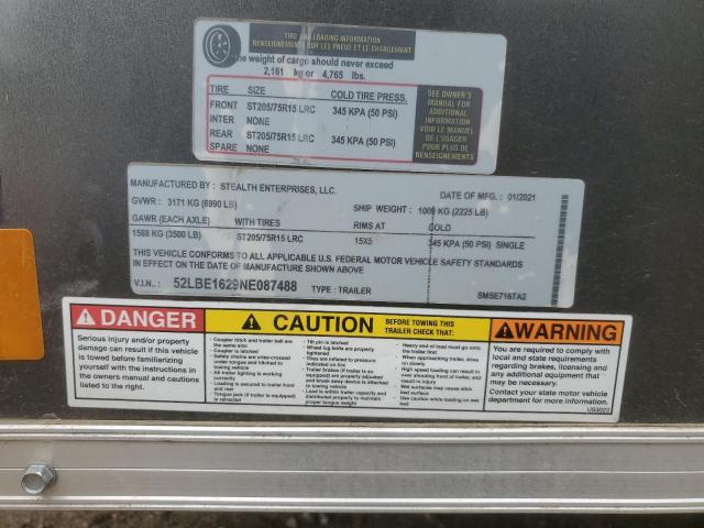 2022 STEALTH SMSE716TA2 ENCLOSED CARGO TRAILER