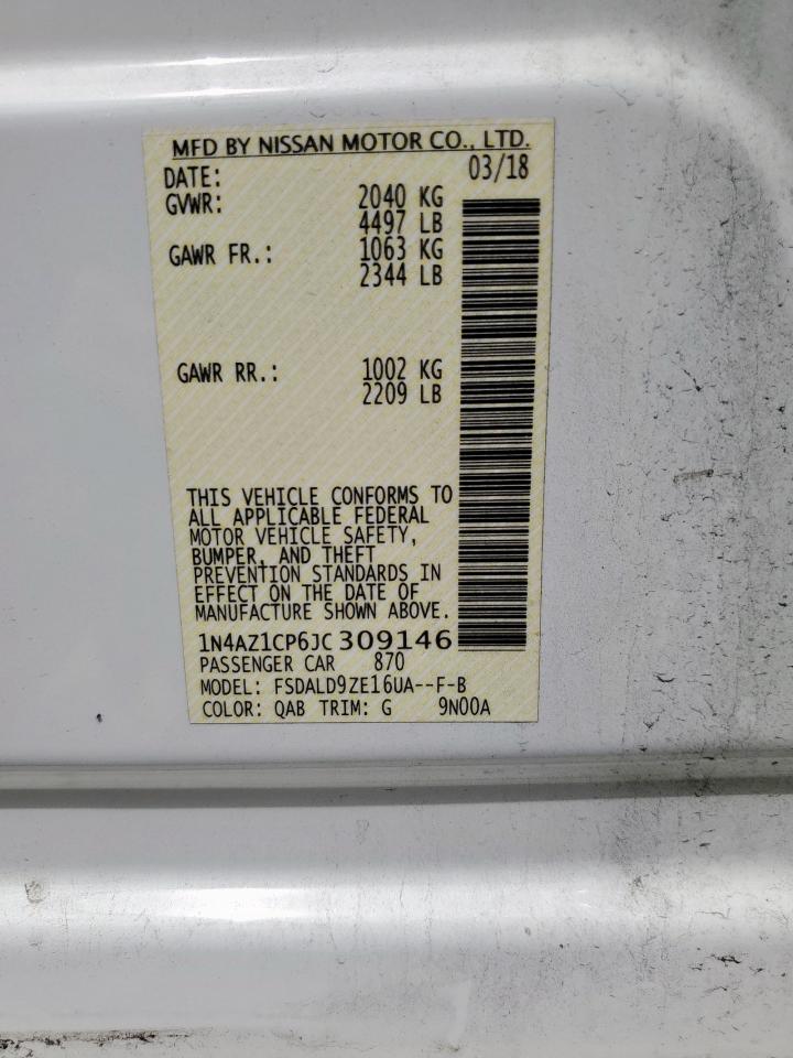 2018 Nissan Leaf S VIN: 1N4AZ1CP6JC309146 Lot: 56669305