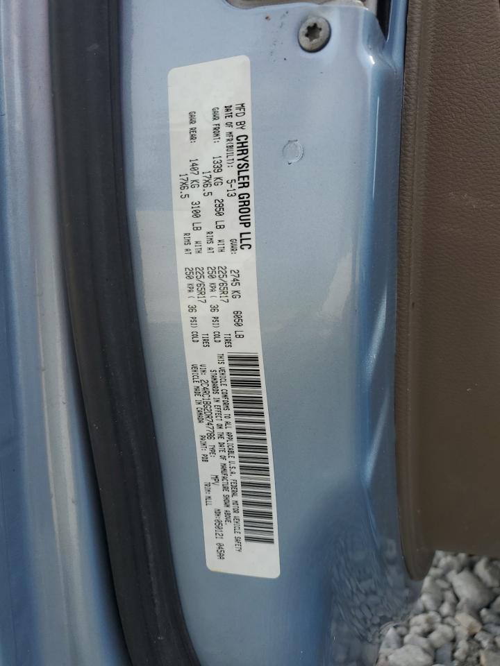 2013 Chrysler Town & Country Touring VIN: 2C4RC1BG2DR747786 Lot: 70899465