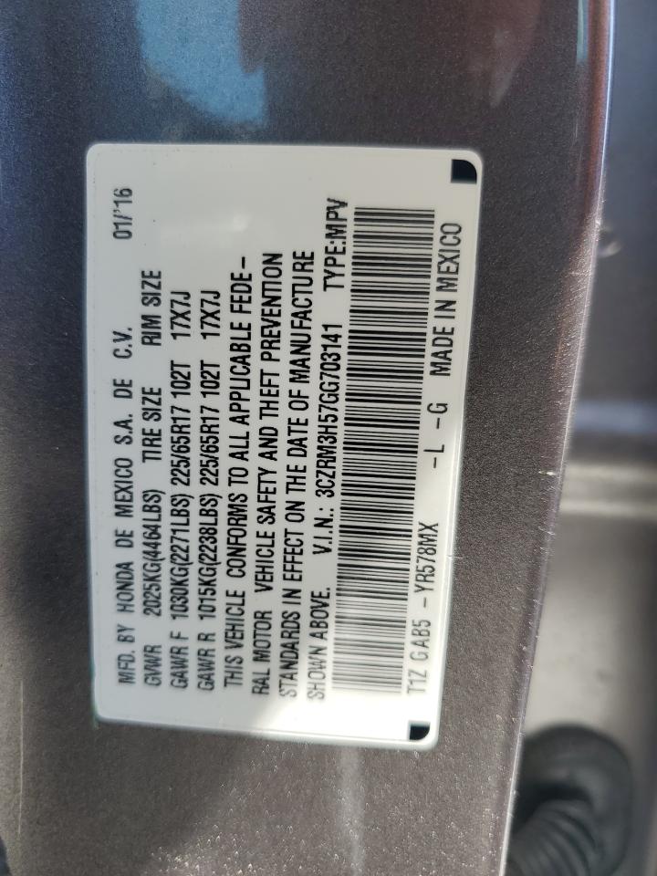 2016 Honda Cr-V Ex VIN: 3CZRM3H57GG703141 Lot: 56893225