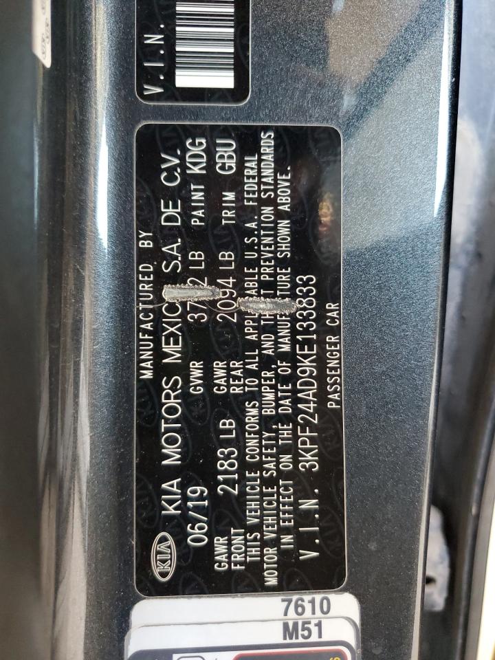 2019 Kia Forte Fe VIN: 3KPF24AD9KE133833 Lot: 56876955